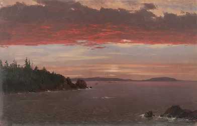 Schoodic-Halbinsel vom Mount Desert bei Sonnenaufgang